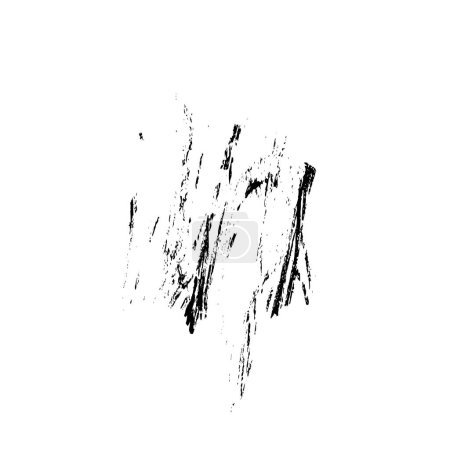 Ilustración de Capa superpuesta de grunge. Fondo vectorial abstracto en blanco y negro. Superficie vintage monocromática con patrón sucio en grietas, manchas, puntos. Antigua pared en diseño de estilo de horror oscuro - Imagen libre de derechos