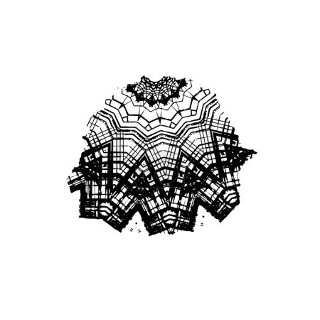 Ilustración de Fondo vectorial blanco y negro de pinceladas abstractas - Imagen libre de derechos
