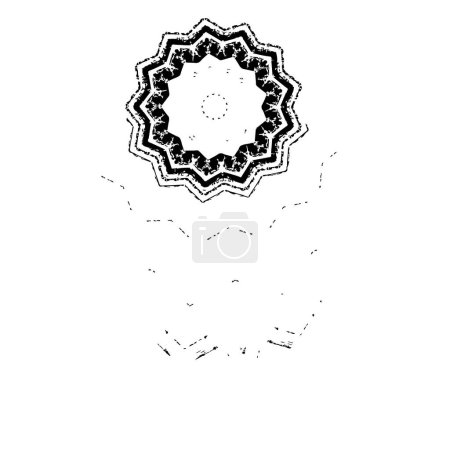 Illustration for Geometric ethnic modern boho pattern with white and black - Royalty Free Image