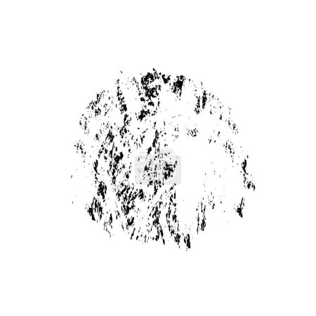 Ilustración de Abstracto negro pintado a mano elemento sobre fondo blanco - Imagen libre de derechos
