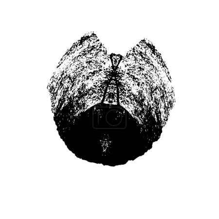Ilustración de Web simple ilustración de tinta en blanco y negro golpe de salpicadura - Imagen libre de derechos