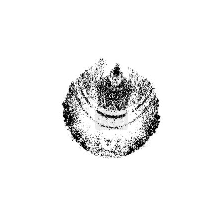 Illustration for Web simple illustration of grunge ink splash stroke, black and white - Royalty Free Image