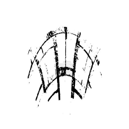 Illustration for Simple illustration of grunge ink splash stroke, black and white - Royalty Free Image