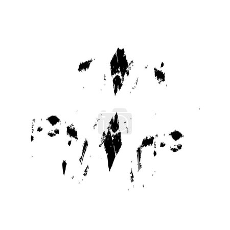 Ilustración de Ilustración simple de golpe de salpicadura de tinta grunge, blanco y negro - Imagen libre de derechos