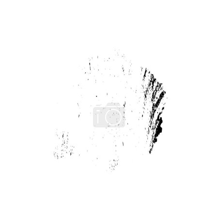 Ilustración de Mancha de tinta negra. elemento pintado a mano abstracto grunge sobre fondo blanco - Imagen libre de derechos