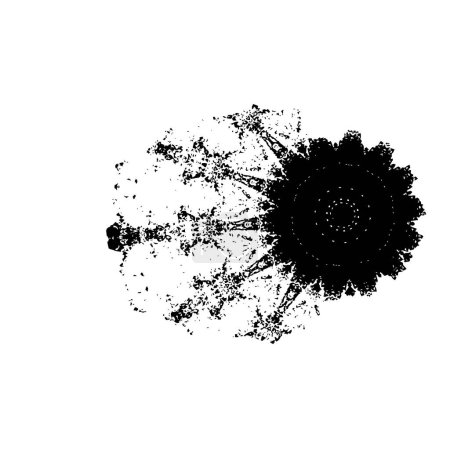 Illustration for Black white abstract round frame - Royalty Free Image