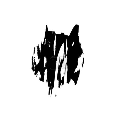 Ilustración de Creative element of black brush stroke on white background - Imagen libre de derechos