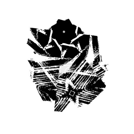 Ilustración de Creative element of black brush stroke on white background - Imagen libre de derechos
