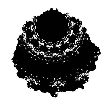 Ilustración de Punto grunge abstracto blanco y negro aislado sobre fondo blanco - Imagen libre de derechos