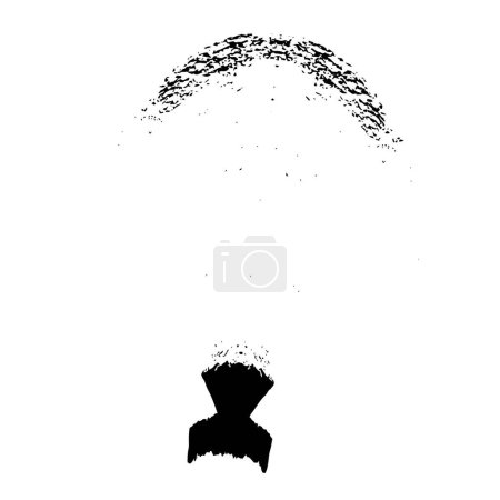 Ilustración de Mancha negra abstracta sobre fondo blanco. ilustración vectorial - Imagen libre de derechos