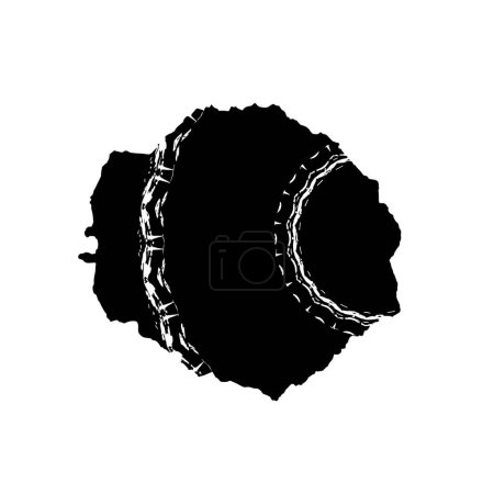 Téléchargez les illustrations : Point noir grunge abstrait sur fond blanc. illustration vectorielle - en licence libre de droit