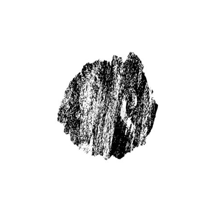 Ilustración de Pincelada de tinta negra sobre fondo blanco - Imagen libre de derechos
