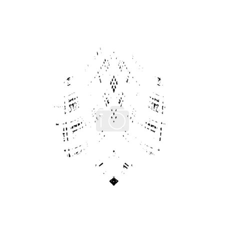 Ilustración de Fondo de patrón grunge abstracto. tonos blanco y negro. - Imagen libre de derechos
