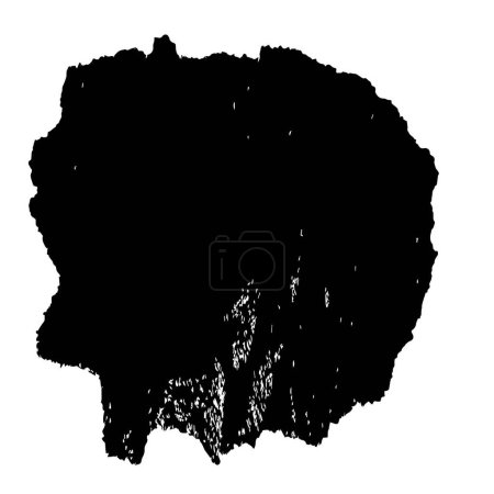 Ilustración de Pincelada de tinta negra sobre fondo blanco - Imagen libre de derechos