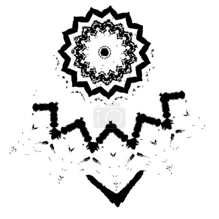 Ilustración de Fondo blanco y negro de trazo de pincel abstracto - Imagen libre de derechos
