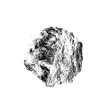 Ilustración de Golpe de cepillo grunge abstracto sobre fondo blanco - Imagen libre de derechos