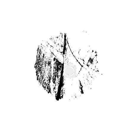 Ilustración de Golpe de cepillo grunge abstracto sobre fondo blanco - Imagen libre de derechos