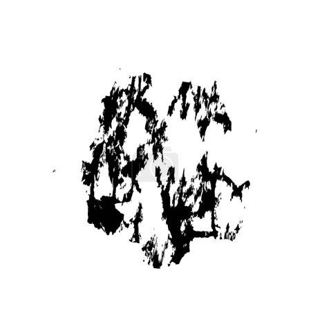 Ilustración de Punto negro grunge abstracto sobre fondo blanco, ilustración vectorial - Imagen libre de derechos
