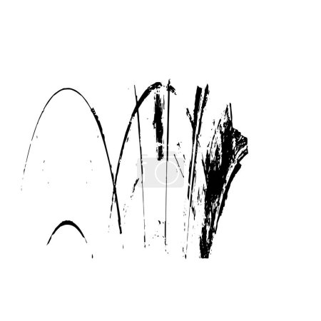 Ilustración de Mancha negra grunge abstracta aislada sobre fondo blanco - Imagen libre de derechos