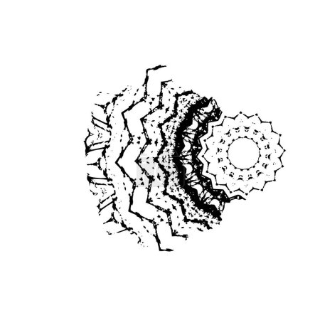 Ilustración de Grunge textura superpuesta. Fondo blanco y negro abstracto. Superficie vintage monocromática - Imagen libre de derechos