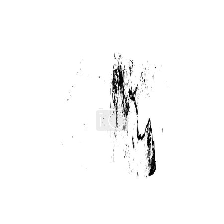 Illustration for Grunge overlay texture. Abstract black and white background. Monochrome vintage surface - Royalty Free Image