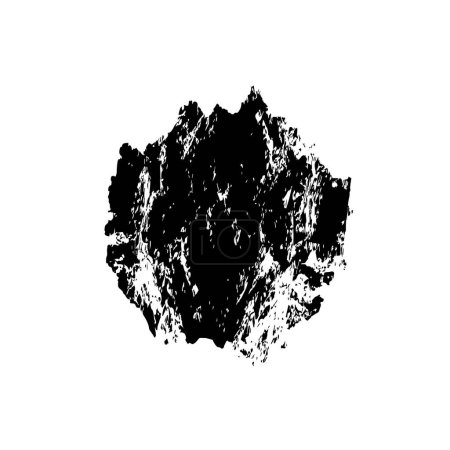 Illustration for Grunge texture of black brush stroke isolated on white background - Royalty Free Image