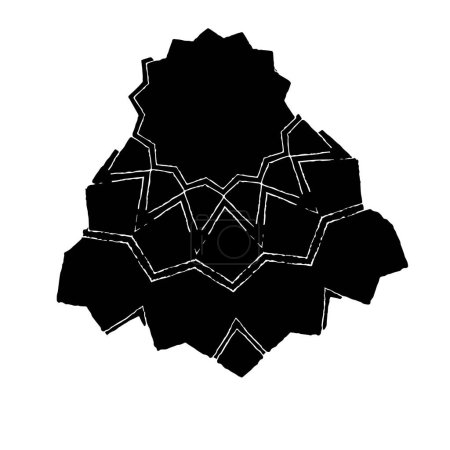 Ilustración de Grunge pincelada de tinta negra - Imagen libre de derechos