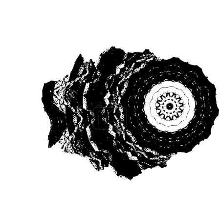 Illustration for Grunge black ink brush stroke - Royalty Free Image