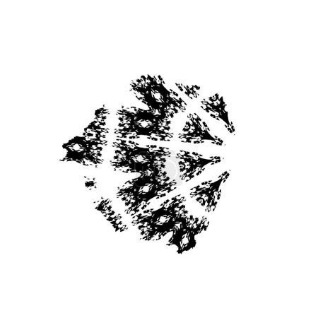 Ilustración de Trazo de cepillo negro aislado sobre fondo blanco - Imagen libre de derechos