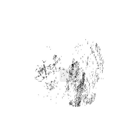 Ilustración de Trazo de cepillo negro aislado sobre fondo blanco - Imagen libre de derechos