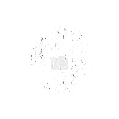 Ilustración de Mancha negra grunge abstracta aislada sobre fondo blanco - Imagen libre de derechos