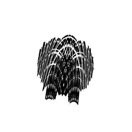 Illustration for Black ink hand drawn brush strokes. vector illustration. - Royalty Free Image