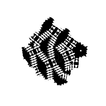 Illustration for Black and white geometric pattern. - Royalty Free Image