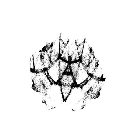 Ilustración de Grunge textura urbana en blanco y negro. fondo abstracto. vector polvo superposición fondo de socorro. fácil de crear abstracto punteado, rayado, efecto vintage con ruido - Imagen libre de derechos