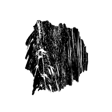 Ilustración de Pinceladas negras y textura. grunge mano abstracta - elementos pintados. - Imagen libre de derechos