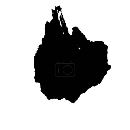 Illustration for Black silhouette of the country of south africa - Royalty Free Image