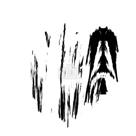 Ilustración de Trazo de pincel grunge negro aislado sobre fondo blanco. ilustración vectorial - Imagen libre de derechos
