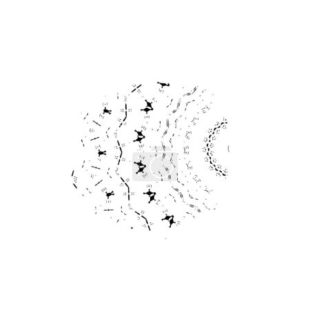 Illustration for Black and white hand drawn abstract background - Royalty Free Image