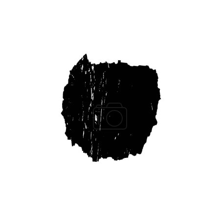 Illustration for Black ink blot, vector illustration isolated on white background. grunge brush illustration - Royalty Free Image