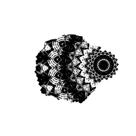 Illustration for Abstract monochrome background. Black and white vector illustration, pattern - Royalty Free Image