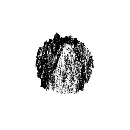 Ilustración de Golpe de cepillo negro grunge. tinta dibujada a mano - Imagen libre de derechos