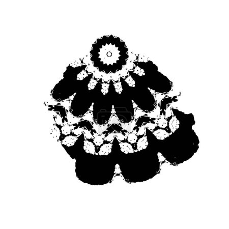 Illustration for Black and white vector illustration  - drawn ink brush stroke on a white background. - Royalty Free Image