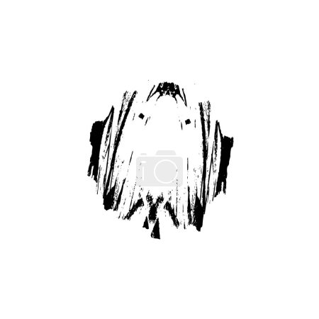 Illustration for Black and white brush stroke  vector illustration - Royalty Free Image