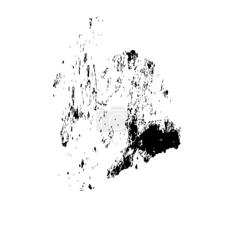 Ilustración de Pinceladas de tinta negra sobre fondo blanco - Imagen libre de derechos