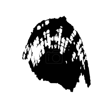 Ilustración de Pinceladas de tinta negra sobre fondo blanco - Imagen libre de derechos