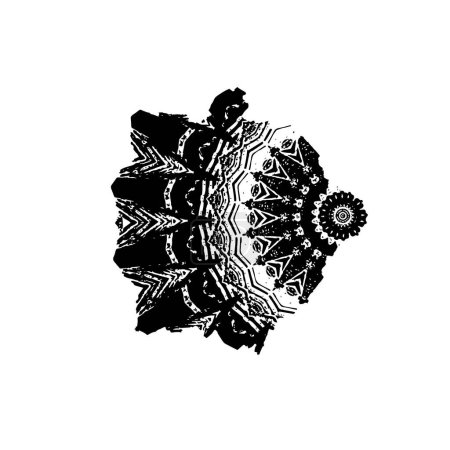 Ilustración de Parte de ornamento étnico tribal redondo, diseño de ilustración vectorial - Imagen libre de derechos