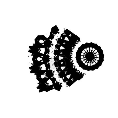 Ilustración de Elemento decorativo negro abstracto sobre fondo blanco. ilustración vectorial. - Imagen libre de derechos