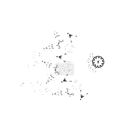 Ilustración de Fondo abstracto con puntos en blanco y negro. elementos de diseño - Imagen libre de derechos