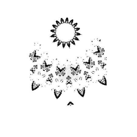 Ilustración de Textura grunge. Fondo blanco y negro abstracto. Superficie vintage monocromática - Imagen libre de derechos