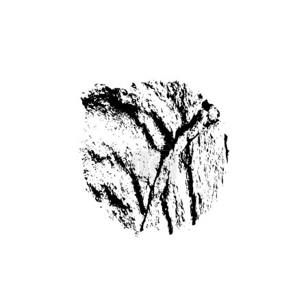 Illustration for Black and white texture. monochrome grunge abstract elements . - Royalty Free Image